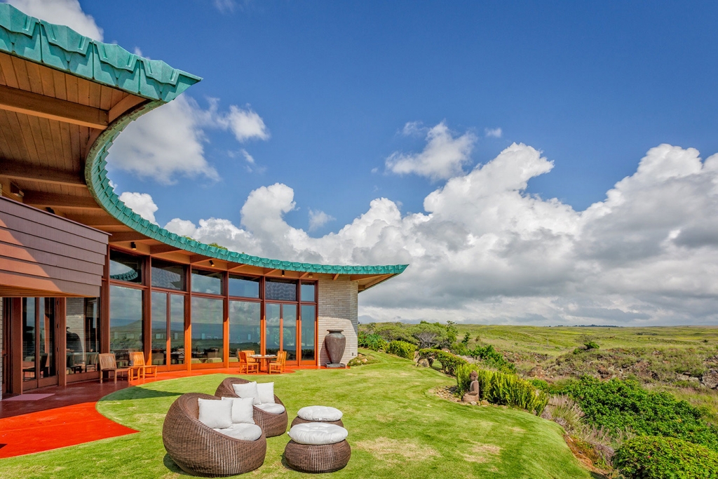 We work hard to show the best features of each home.  In this case, the organic architecture and setting of this FLW home.
