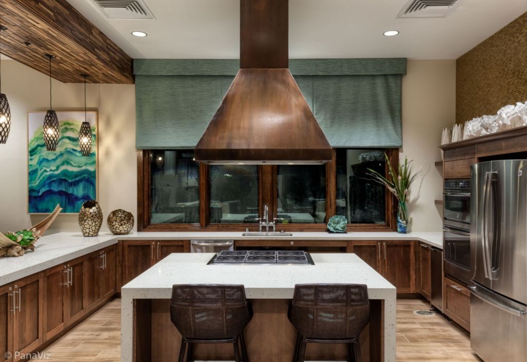 The commercial communal kitchen.