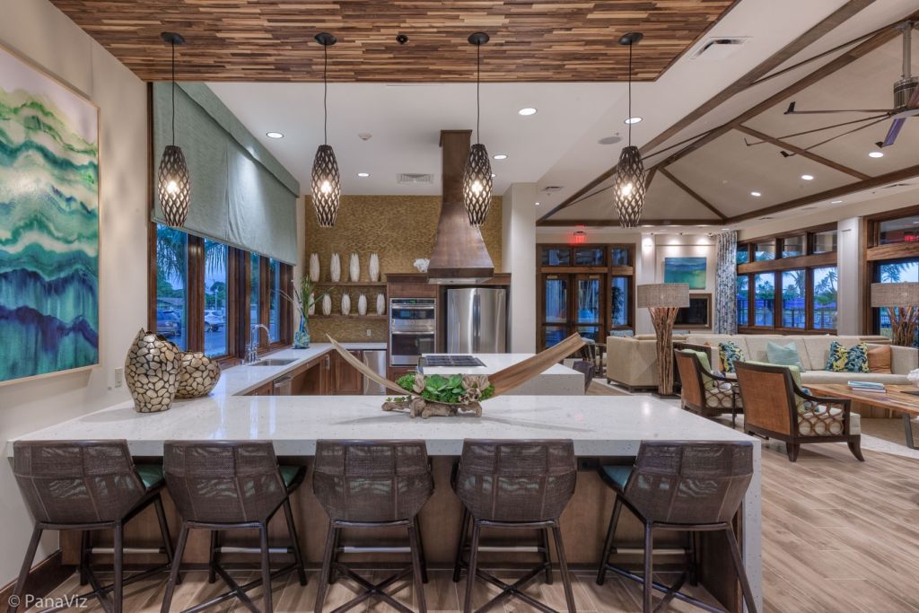 The commercial communal kitchen.