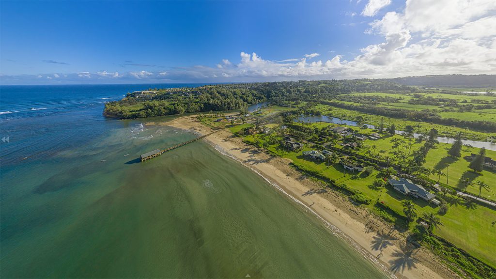 Aerial Panorama of Hanalei Bay