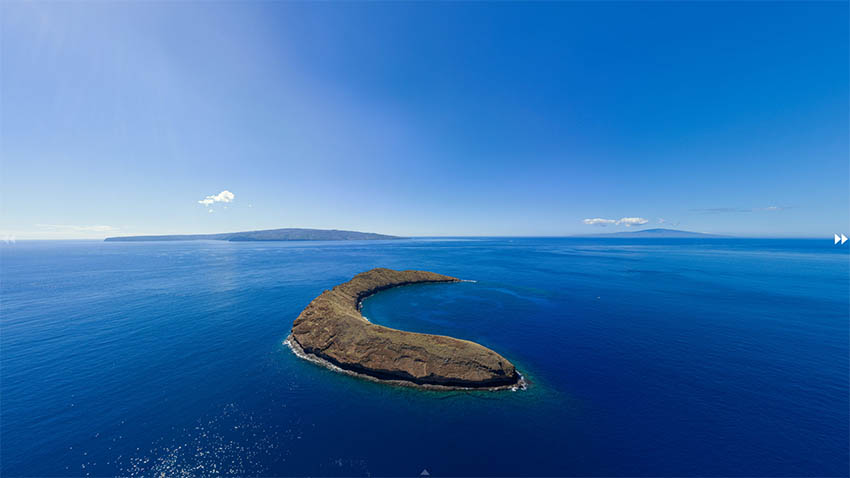 Molokini Aerial Panorama
