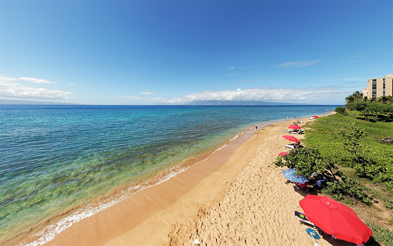 360 Aerial of Kaanapali Beach. Click to Enter