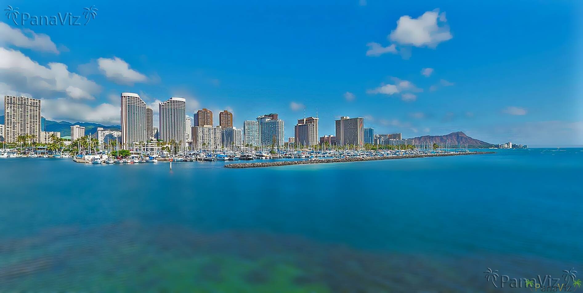 Waikiki as seen from Kaka’ako.