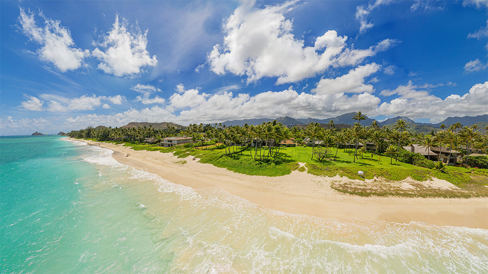 Kailua Beach Aerial Panorama