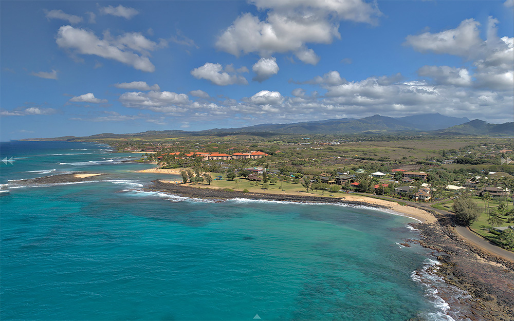 Brennecke’s Beach with Poipu Beach on the left