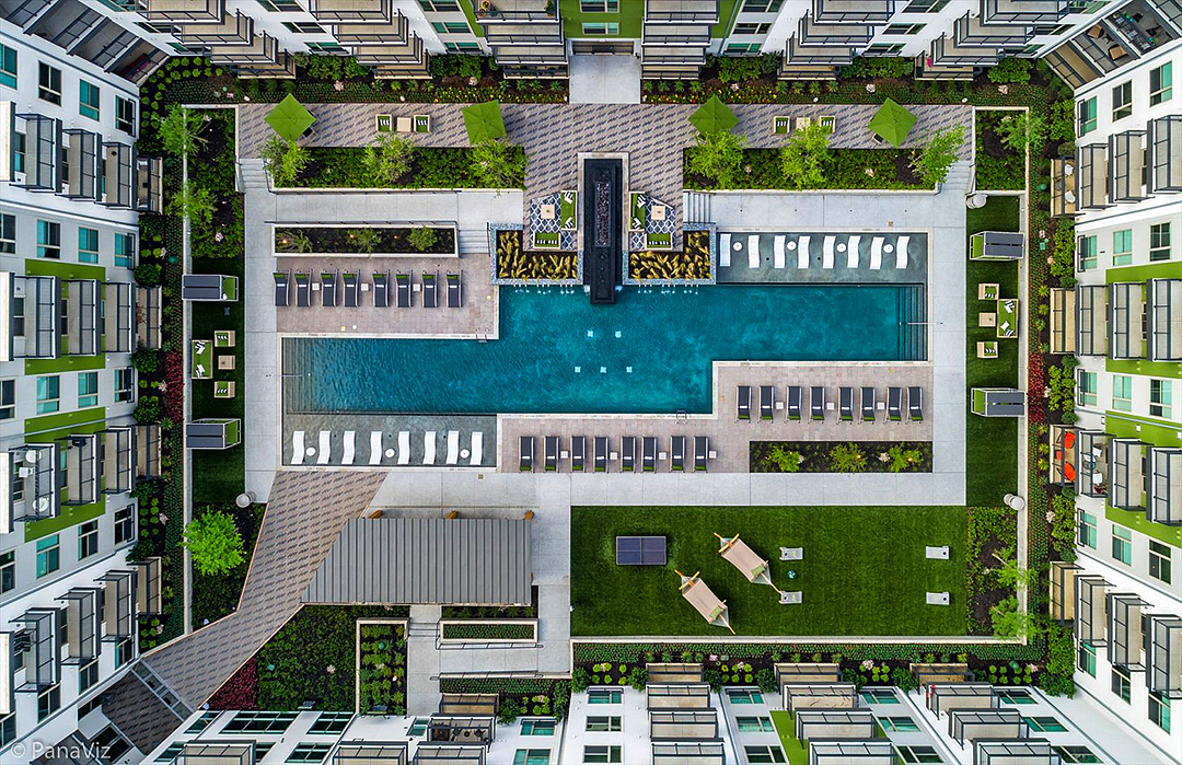 Aerial Apartment Community Photography