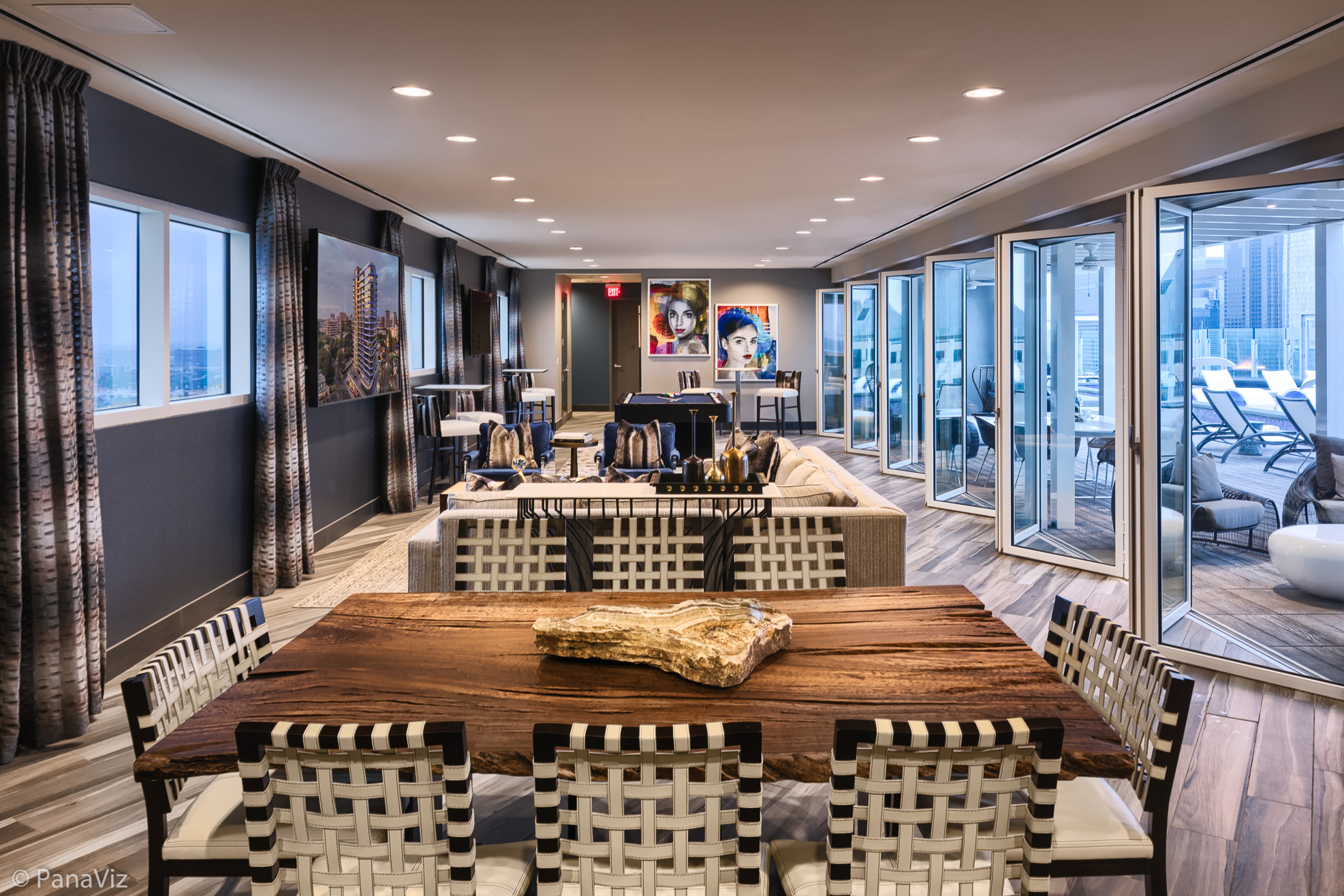 Uptown Seattle multifamily photography – resident lounge interior