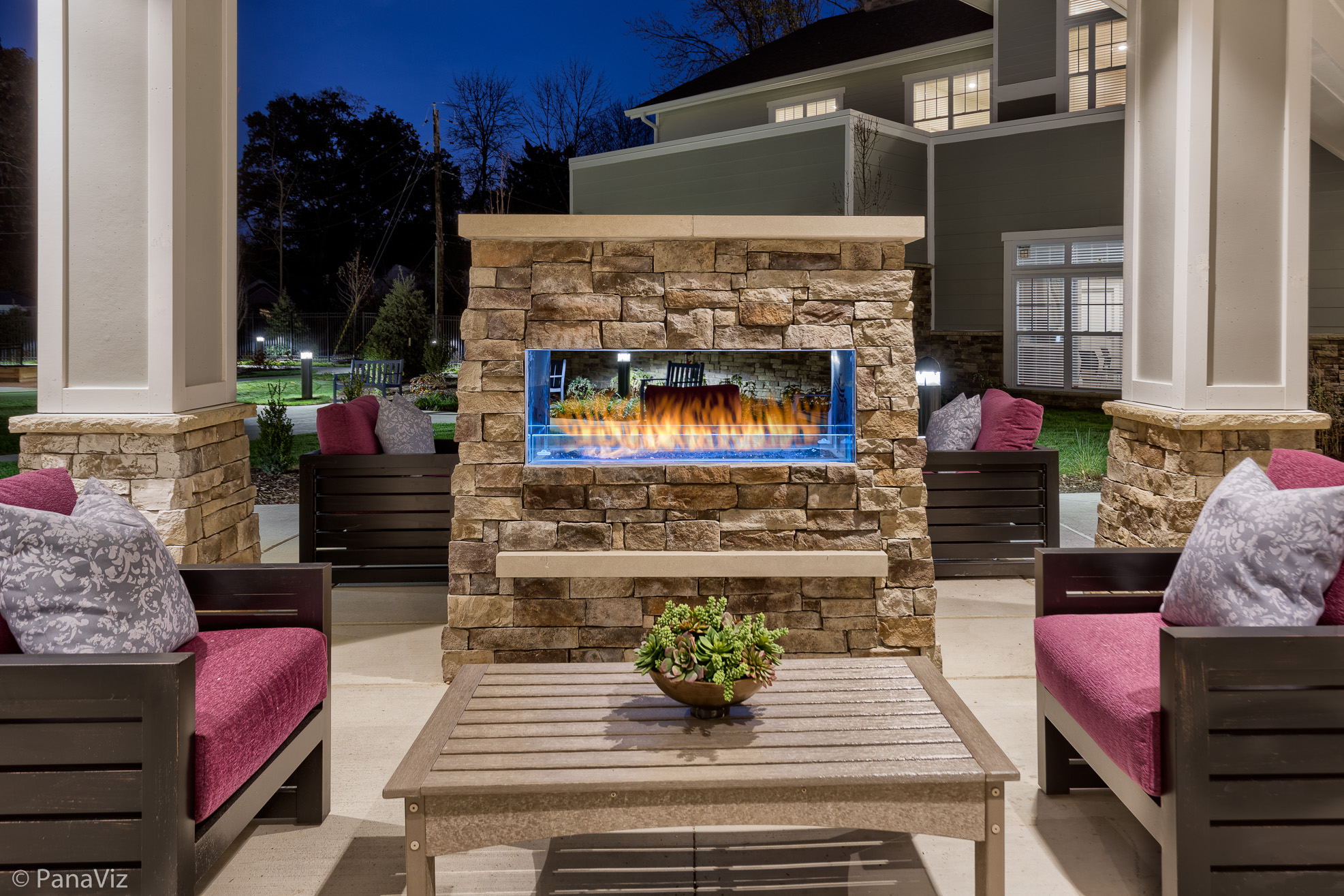 Outdoor lanai and gathering area in Hawaii senior living campus