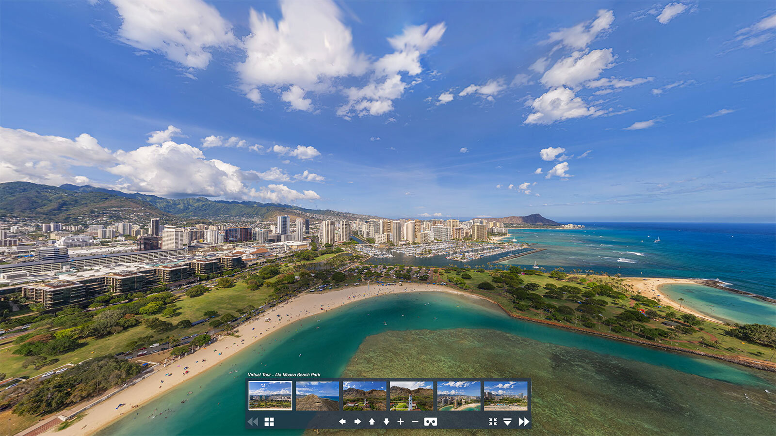 Ala Moana Beach Park and Waikiki Panoramas