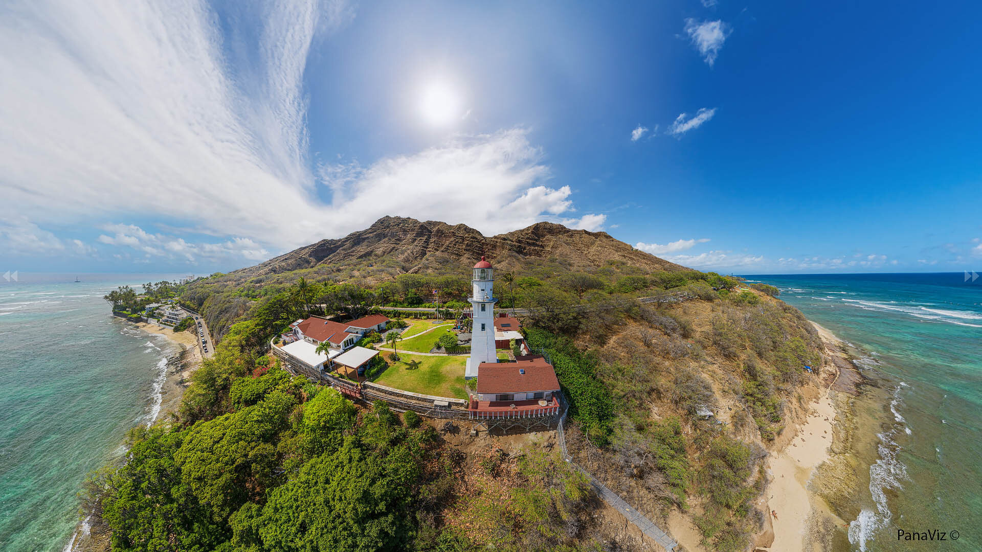 Panoramic Photography - Diamond Head Lighthouse