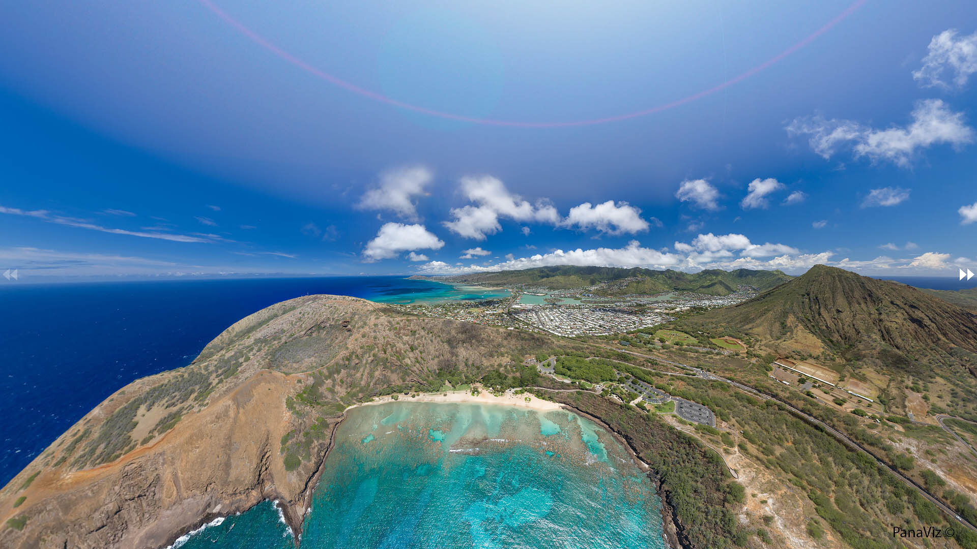 Hanauma Bay Aerial Panorama