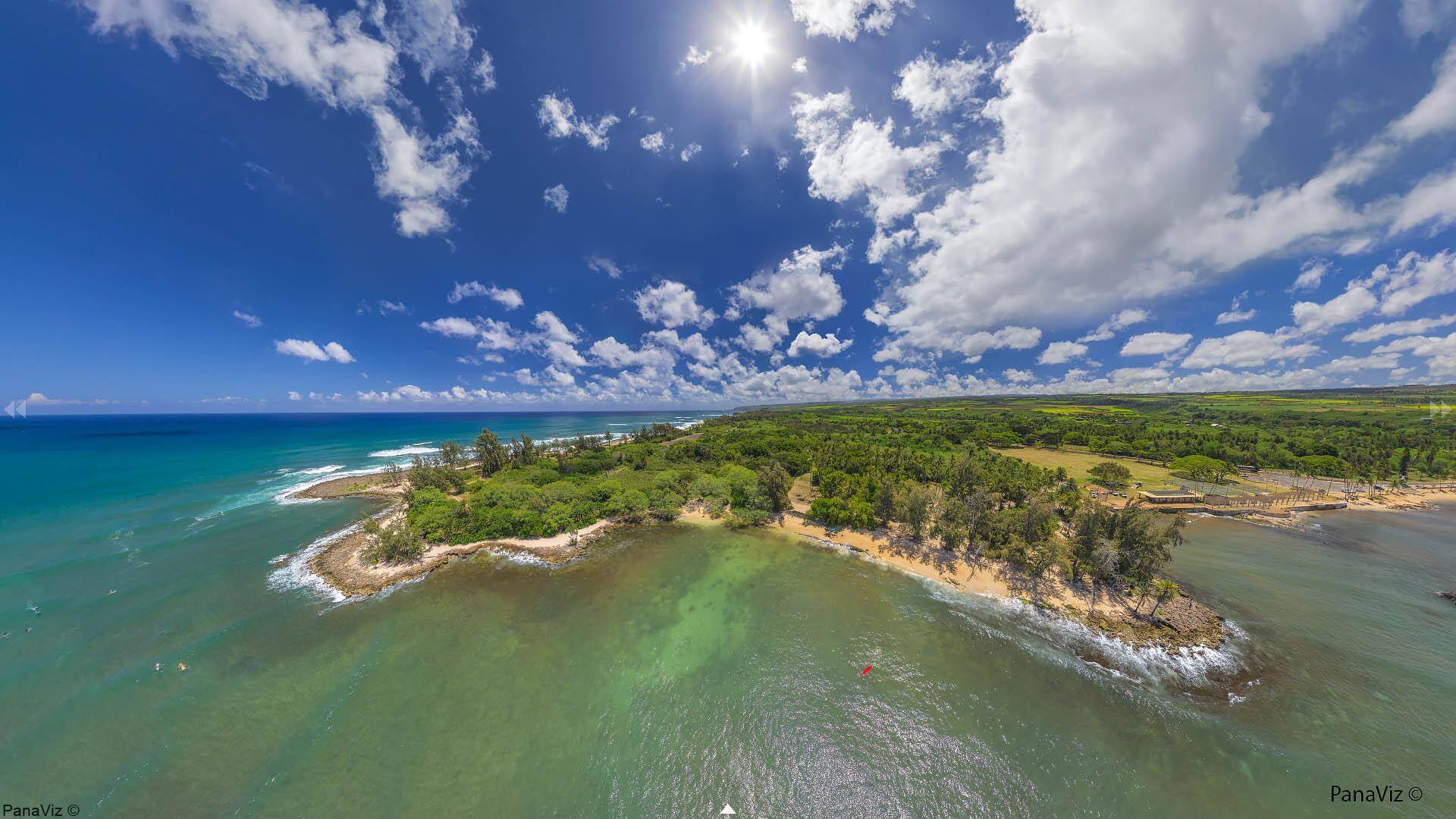 Puaena Point Aerial Panorama