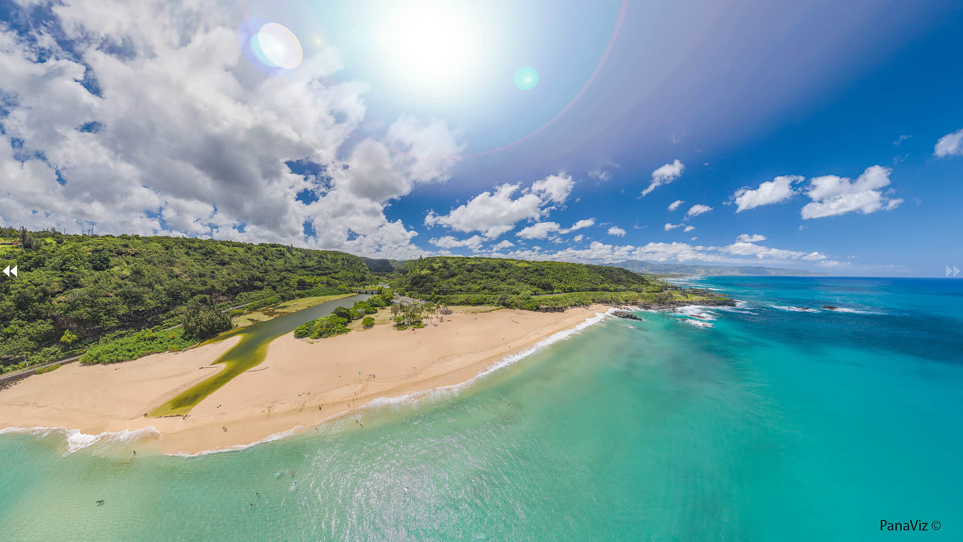 Waimea Bay Aerial Panorama by PanaViz