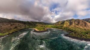 Halawa Bay Aerial Panoama