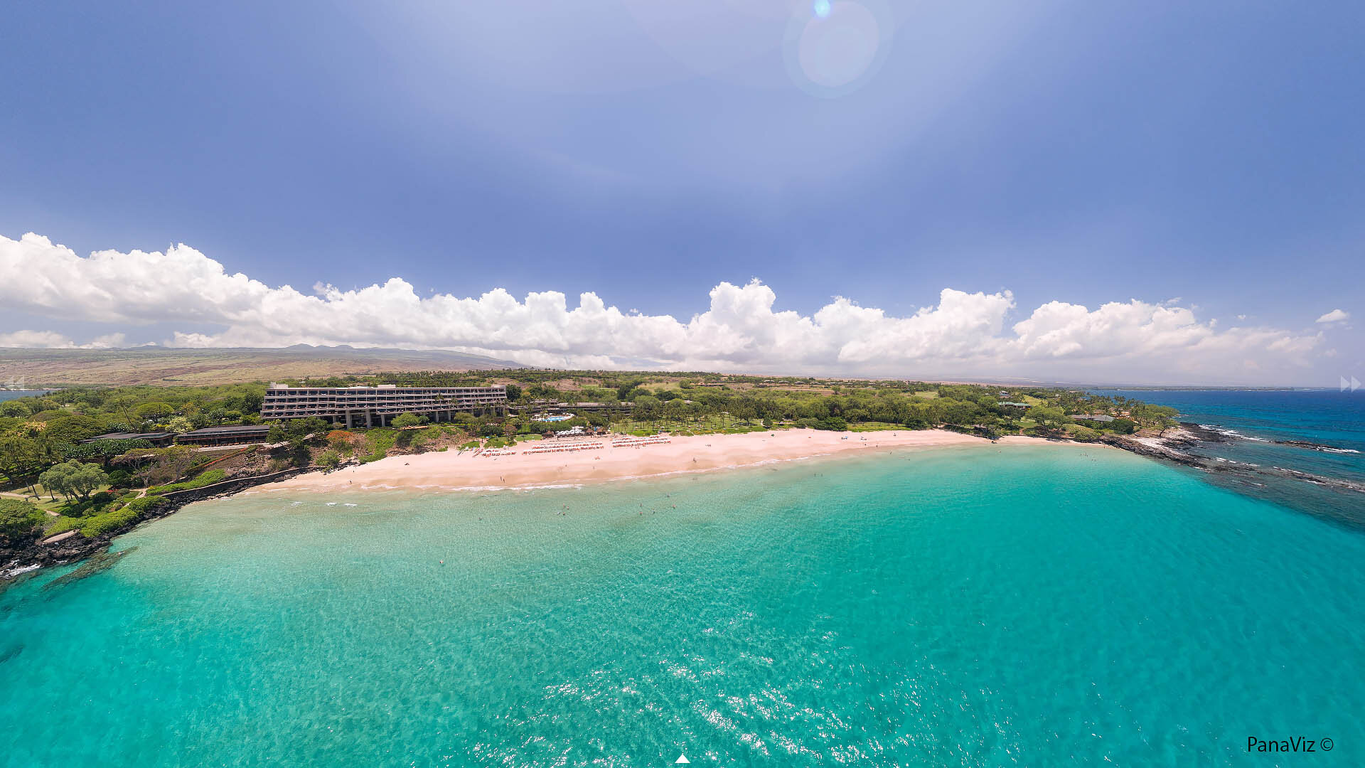 Mauna Kea Beach Aerial Panoramic Photography