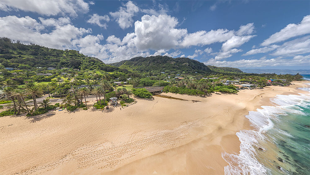 Hawaii Panorama - Sunset Beach Aerial 